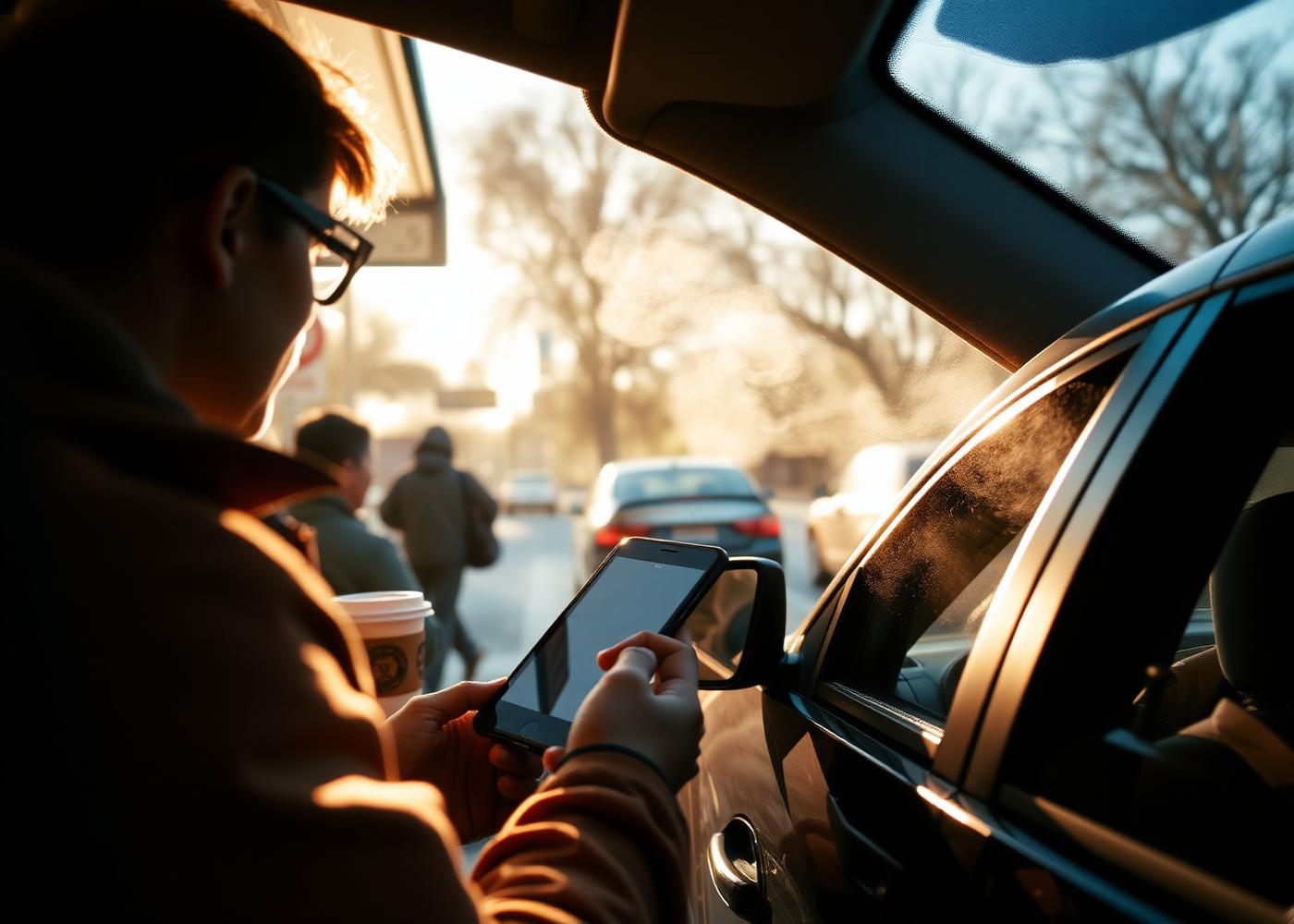 Illustrative photograph of a coffee drive-thru. Not a Crisp customer image.